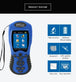 Noyafa NF-198 GPS Land Survey Meterhandheld device with screen displaying icons, surrounded by feature icons on a white background.