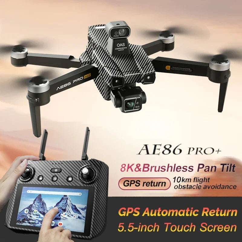 Power Your Flight: 11.4V 8000mAh LiPo Battery For AE86 Pro Max Drone (Carbon Fiber Black)