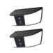 Two GPS solar wall lights with integrated security cameras, black curved housings, front lenses, motion sensors, and white LED lamp panels for outdoor home protection