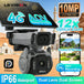 GPS LS VISION solar security camera with 4G AOV tracking, 12x optical zoom, dual lenses, 24/7 recording, IP66 waterproof design, and phone app display
