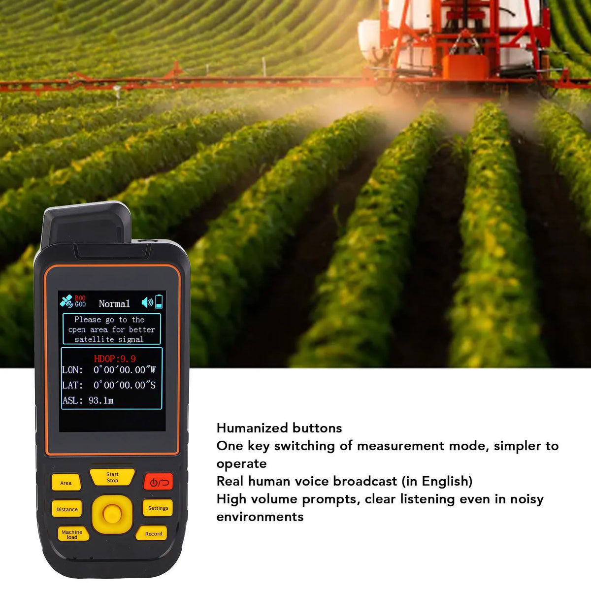 Landscape Measure Device GNSS Handheld Land Area Meter | 2.8