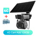 GPS outdoor 4G solar surveillance camera with dual camera lenses, large solar panel, and 128GB SD card shown as an add on bundle