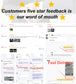 GPS customer feedback collage showing five star reviews, customer testimonials, product photos, and fast delivery updates for a solar outdoor surveillance camera