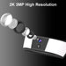 GPS 2K 3MP solar camera wall light shown with an exploded view of its lens assembly, camera lens, sensor, and white housing against a dark background