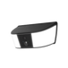 GPS outdoor solar wall light with built in security camera, black solar panel top, wide white LED panels, and motion sensor for home protection