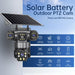 GPS solar battery outdoor PTZ security camera with three lenses, solar charging panel, night vision, waterproof housing, two way audio and 360 degree monitoring